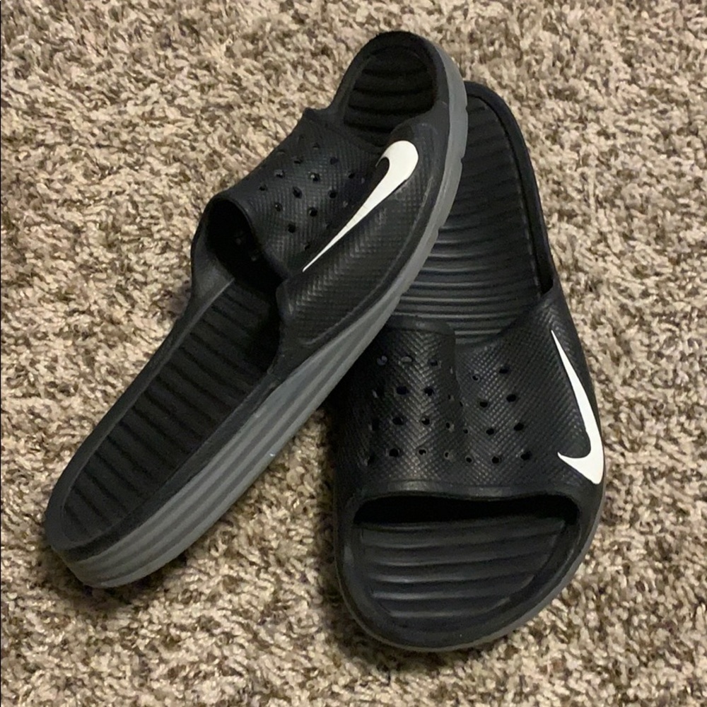 Nike sandals.